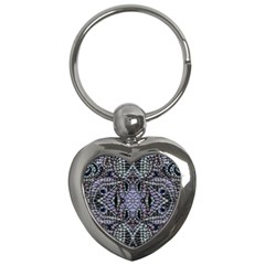 Abstract Kaleido Key Chain (heart) by kaleidomarblingart