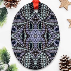 Abstract Kaleido Oval Ornament (two Sides) by kaleidomarblingart