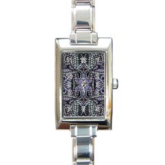 Abstract Kaleido Rectangle Italian Charm Watch by kaleidomarblingart