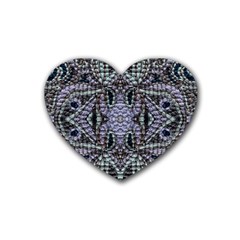 Abstract Kaleido Rubber Coaster (heart) by kaleidomarblingart