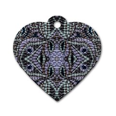 Abstract Kaleido Dog Tag Heart (two Sides) by kaleidomarblingart