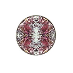 Pink On Gold Symmetry Hat Clip Ball Marker (10 Pack) by kaleidomarblingart