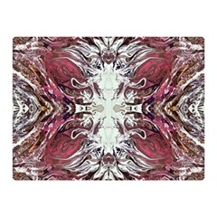 Pink On Gold Symmetry Double Sided Flano Blanket (mini)  by kaleidomarblingart