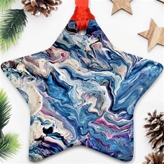 Abstract Waves Ornament (star) by kaleidomarblingart