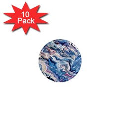 Abstract Waves 1  Mini Magnet (10 Pack)  by kaleidomarblingart