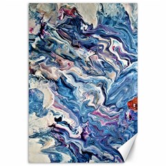 Abstract Waves Canvas 12  X 18  by kaleidomarblingart