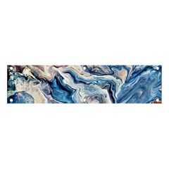 Abstract Waves Banner And Sign 4  X 1  by kaleidomarblingart