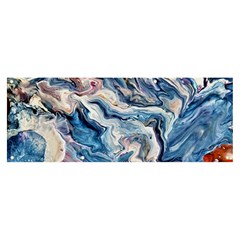 Abstract Waves Banner And Sign 8  X 3  by kaleidomarblingart