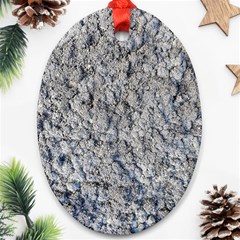 Cracked Texture Print Ornament (oval)