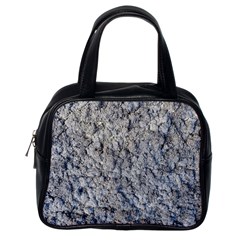 Cracked Texture Print Classic Handbag (one Side)