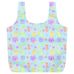 Dungeons And Cuties In Blue Full Print Recycle Bag (xl) by thePastelAbomination