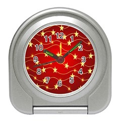 Background Christmas Decoration Holiday Xmas Shiny Travel Alarm Clock by artworkshop