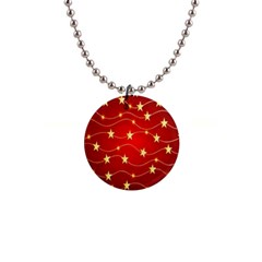 Background Christmas Decoration Holiday Xmas Shiny 1  Button Necklace by artworkshop