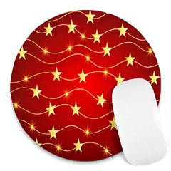 Background Christmas Decoration Holiday Xmas Shiny Round Mousepads by artworkshop