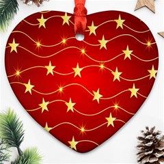 Background Christmas Decoration Holiday Xmas Shiny Ornament (heart) by artworkshop