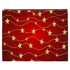 Background Christmas Decoration Holiday Xmas Shiny Cosmetic Bag (xxxl)