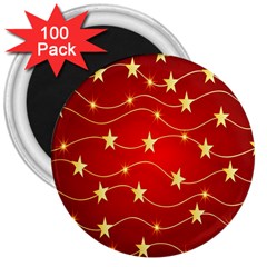 Background Christmas Decoration Holiday Xmas Shiny 3  Magnets (100 Pack) by artworkshop