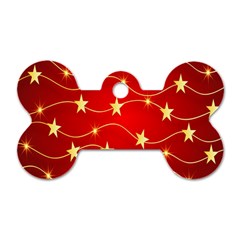 Background Christmas Decoration Holiday Xmas Shiny Dog Tag Bone (two Sides)