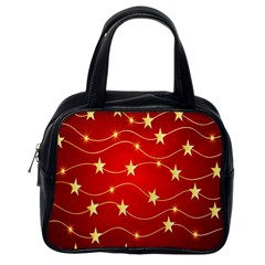 Background Christmas Decoration Holiday Xmas Shiny Classic Handbag (one Side) by artworkshop