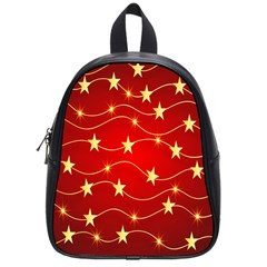 Background Christmas Decoration Holiday Xmas Shiny School Bag (small) by artworkshop