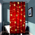 Background Christmas Decoration Holiday Xmas Shiny Shower Curtain 36  x 72  (Stall)  Curtain(36 X72 ) - 33.26 x66.24  Curtain(36 X72 )