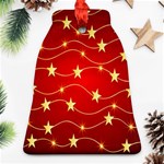 Background Christmas Decoration Holiday Xmas Shiny Ornament (Bell) Front