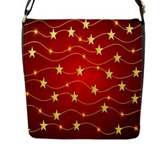 Background Christmas Decoration Holiday Xmas Shiny Flap Closure Messenger Bag (l) by artworkshop