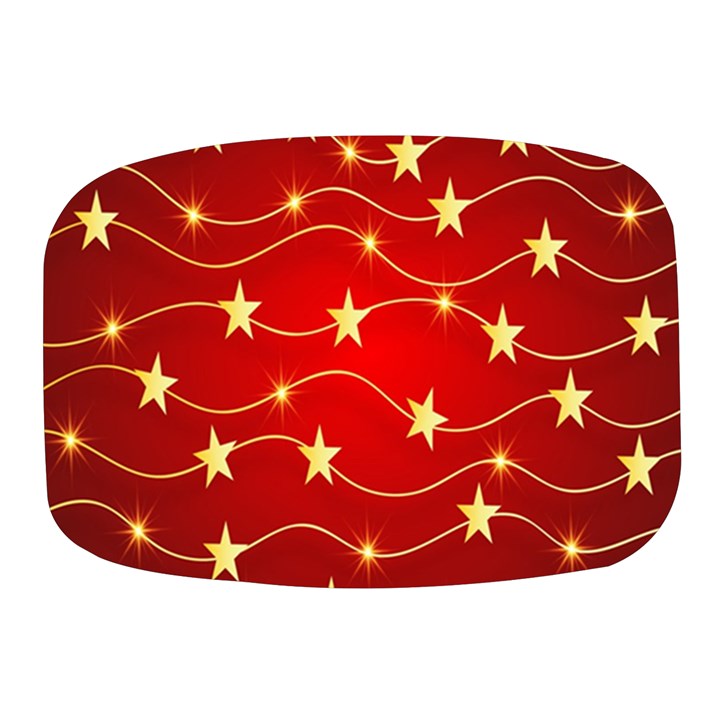 Background Christmas Decoration Holiday Xmas Shiny Mini Square Pill Box