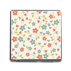  Background Colorful Floral Flowers Memory Card Reader (square 5 Slot) by artworkshop