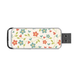  Background Colorful Floral Flowers Portable Usb Flash (one Side) by artworkshop