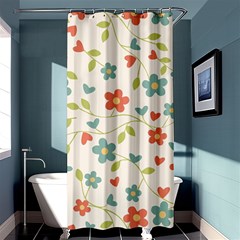  Background Colorful Floral Flowers Shower Curtain 36  X 72  (stall)  by artworkshop