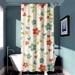  Background Colorful Floral Flowers Shower Curtain 36  x 72  (Stall)  Curtain(36 X72 ) - 33.26 x66.24  Curtain(36 X72 )