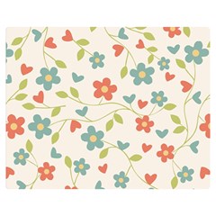  Background Colorful Floral Flowers Double Sided Flano Blanket (medium)  by artworkshop