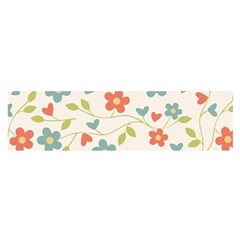  Background Colorful Floral Flowers Oblong Satin Scarf (16  X 60 ) by artworkshop