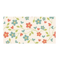  Background Colorful Floral Flowers Satin Wrap 35  X 70  by artworkshop