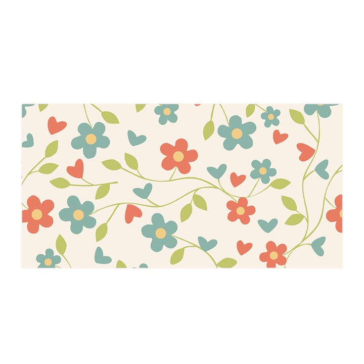  Background Colorful Floral Flowers Satin Wrap 35  x 70 