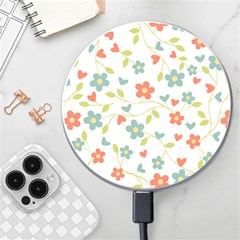  Background Colorful Floral Flowers Wireless Charger by artworkshop