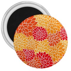 Background Colorful Floral 3  Magnets by artworkshop