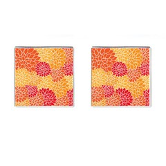 Background Colorful Floral Cufflinks (square) by artworkshop