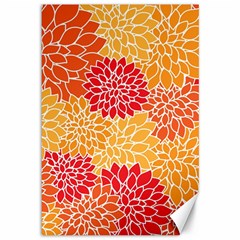 Background Colorful Floral Canvas 12  X 18  by artworkshop