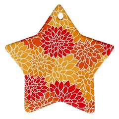 Background Colorful Floral Star Ornament (two Sides) by artworkshop