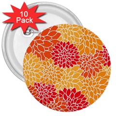 Background Colorful Floral 3  Buttons (10 Pack)  by artworkshop