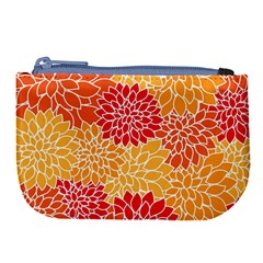 Background Colorful Floral Large Coin Purse by artworkshop