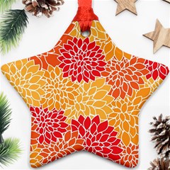 Background Colorful Floral Star Ornament (two Sides) by artworkshop