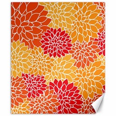 Background Colorful Floral Canvas 8  X 10  by artworkshop