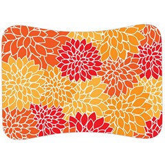 Background Colorful Floral Velour Seat Head Rest Cushion by artworkshop