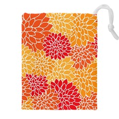 Background Colorful Floral Drawstring Pouch (5xl) by artworkshop