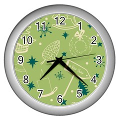 Angel Artwork Ball Christmas  Wall Clock (silver) by artworkshop