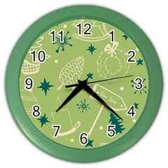 Angel Artwork Ball Christmas  Color Wall Clock by artworkshop