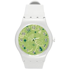 Angel Artwork Ball Christmas  Round Plastic Sport Watch (m) by artworkshop